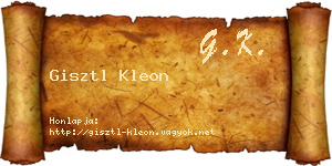 Gisztl Kleon névjegykártya