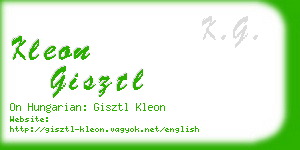 kleon gisztl business card